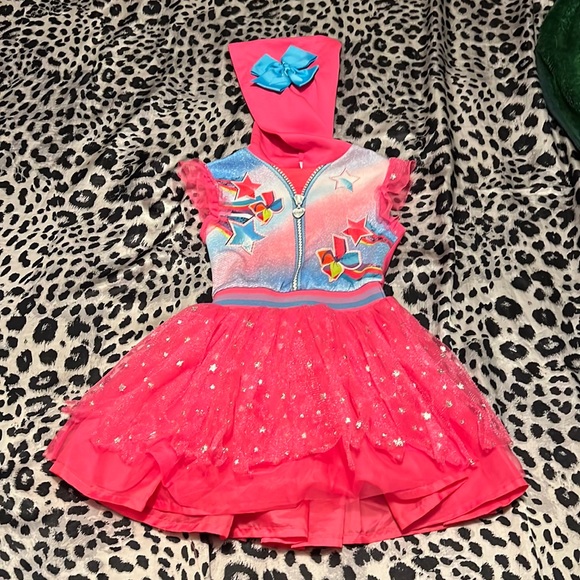 Nickelodeon Other - 🆑FINAL PRICE‼️JoJo Siwa 4/5T pink dress with a hood with large bow